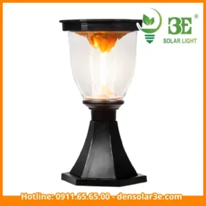 Đèn trụ cổng năng lượng mặt trời kiểu ngọn lửa AZMD-SOLAR giá sỉ chất lượng tại 3E Solar
