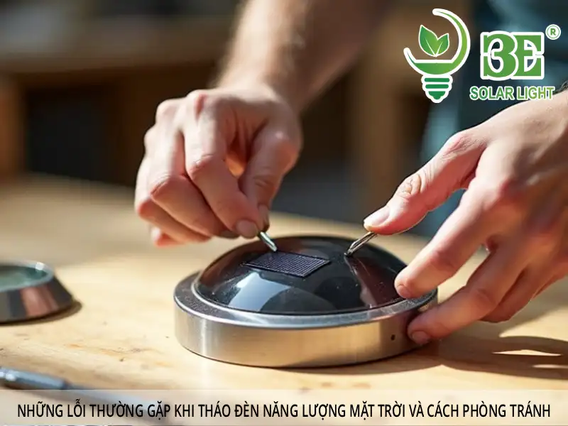 Những lỗi thường gặp khi tháo đèn năng lượng mặt trời và cách phòng tránh