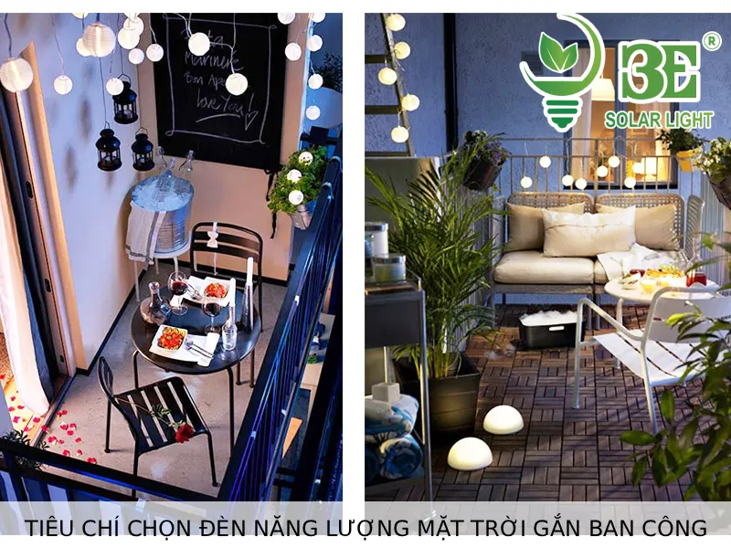 Tiêu chí chọn đèn năng lượng mặt trời gắn ban công