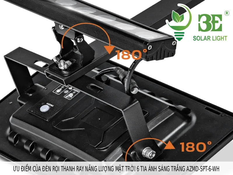 Ưu điểm của đèn rọi thanh ray năng lượng mặt trời 6 tia ánh sáng trắng AZMD-SPT-6-WH