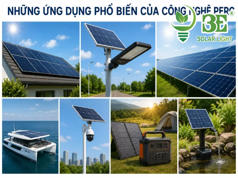 3E Solar - Những ứng dụng phổ biến của công nghệ Perc