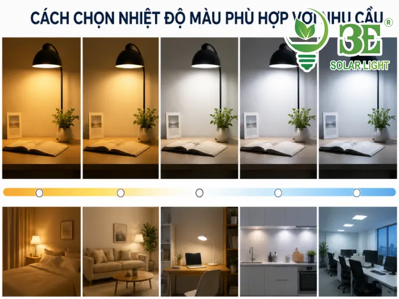 Cách chọn nhiệt độ màu phù hợp với nhu cầu