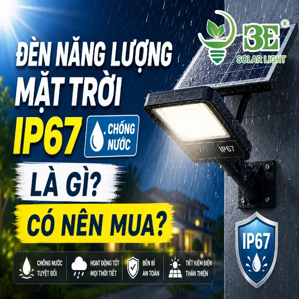 Đèn năng lượng mặt trời IP67 chống nước là gì_ Có nên mua_
