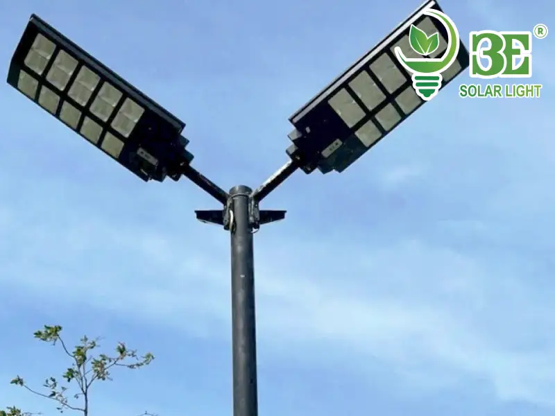 Hình ảnh đèn đường solar liền thể 500w AZ-SLT2 gắn ở Bến Cát - Bình Dương