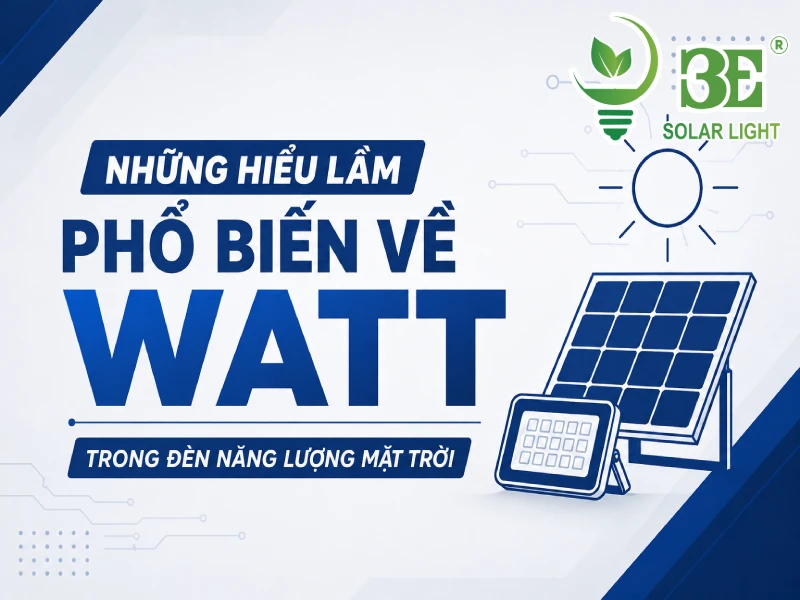 Những hiểu lầm phổ biến về watt trong đèn năng lượng mặt trời