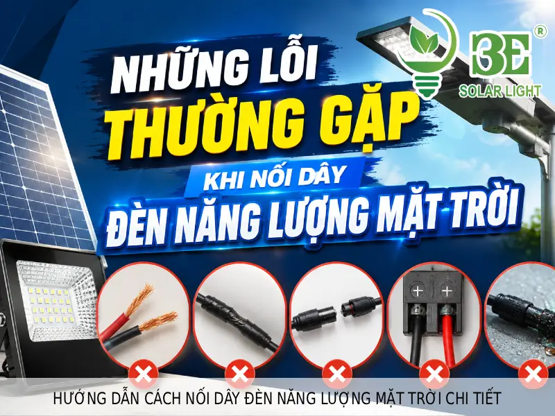 Những lỗi thường gặp khi nối dây đèn năng lượng mặt trời