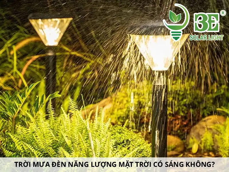Trời mưa đèn năng lượng mặt trời có sáng không (1)