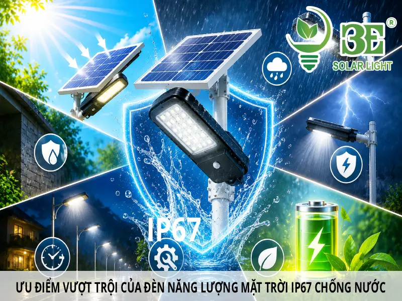 Ưu điểm vượt trội của đèn năng lượng mặt trời IP67 chống nước