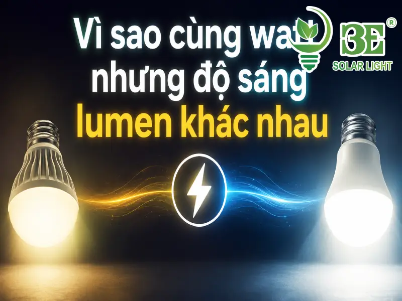 Vì sao cùng watt nhưng độ sáng lumen khác nhau