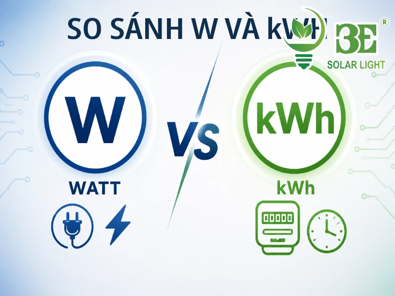 Watt khác gì với kWh