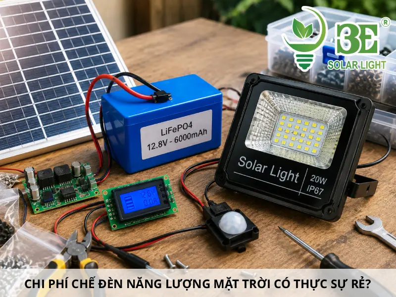 Chi phí chế đèn năng lượng mặt trời có thực sự rẻ