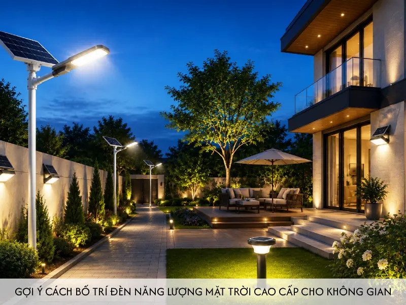 Gợi ý cách bố trí đèn năng lượng mặt trời cao cấp cho không gian
