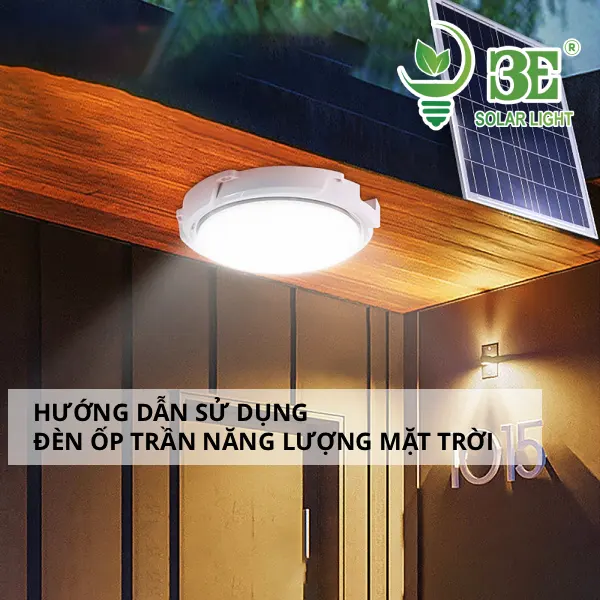 Hướng dẫn sử dụng đèn ốp trần năng lượng mặt trời - 3E Solar