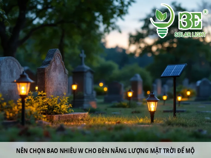 Nên chọn bao nhiêu W cho đèn năng lượng mặt trời để mộ