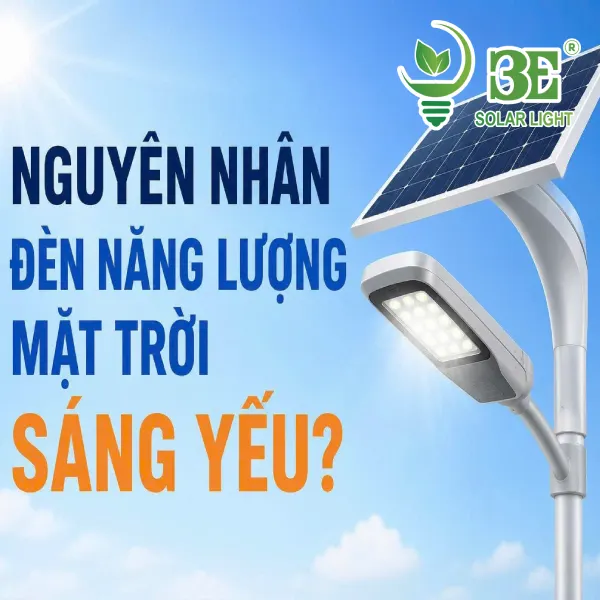 Nguyên nhân đèn năng lượng mặt trời sáng yếu