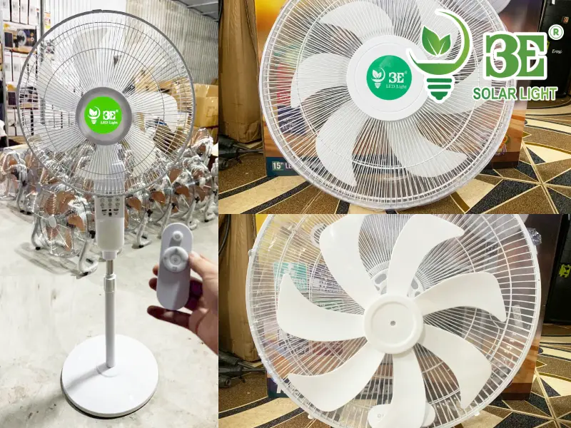 Quạt đứng năng lượng mặt trời 7 cánh có đèn LED AZ-SQCD-16 tại 3E Solar