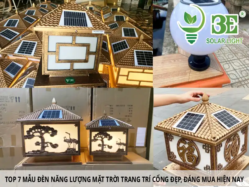 Top 7 mẫu đèn năng lượng mặt trời trang trí cổng đẹp, đáng mua hiện nay