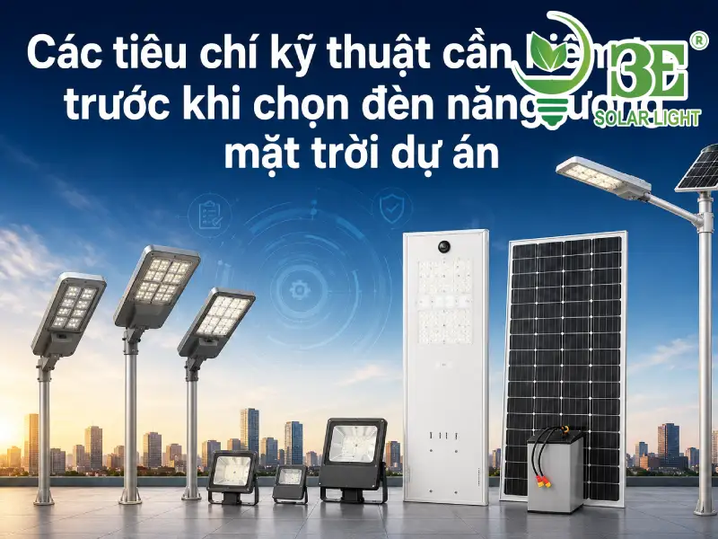 Các tiêu chí kỹ thuật cần kiểm tra trước khi chọn đèn năng lượng mặt trời dự án
