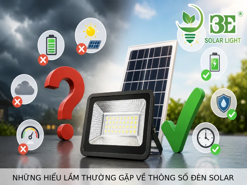 Những hiểu lầm thường gặp về thông số đèn solar
