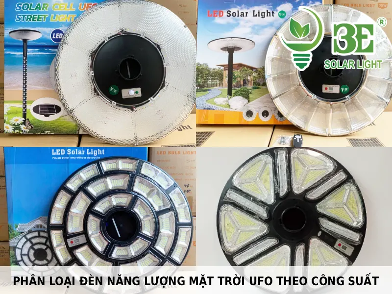 Phân loại đèn năng lượng mặt trời UFO theo công suất