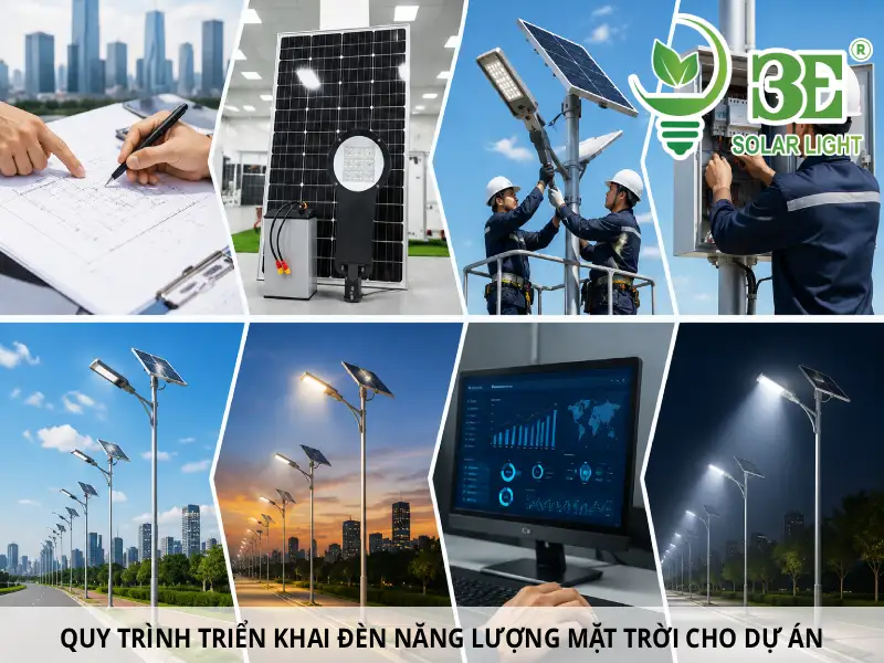 Quy trình triển khai đèn năng lượng mặt trời cho dự án