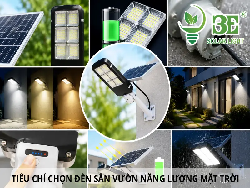 Tiêu chí chọn đèn sân vườn năng lượng mặt trời