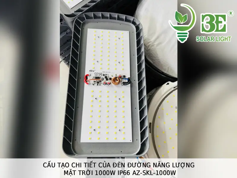 Cấu tạo chi tiết của đèn đường năng lượng mặt trời 1000W IP66 AZ-SKL-1000W tại 3E SOLAR
