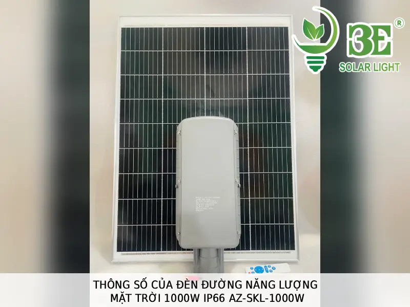 Thông số của đèn đường năng lượng mặt trời 1000W IP66 AZ-SKL-1000W tại 3E SOLAR