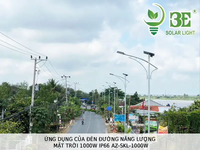 Ứng dụng của đèn đường năng lượng mặt trời 1000W IP66 AZ-SKL-1000W tại 3E SOLAR