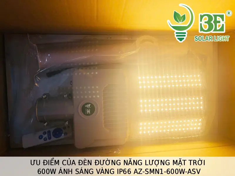Ưu điểm nổi bật đèn đường năng lượng mặt trời 600W ánh sáng vàng IP66 AZ-SMN1-600W-ASV tại 3E SOLAR