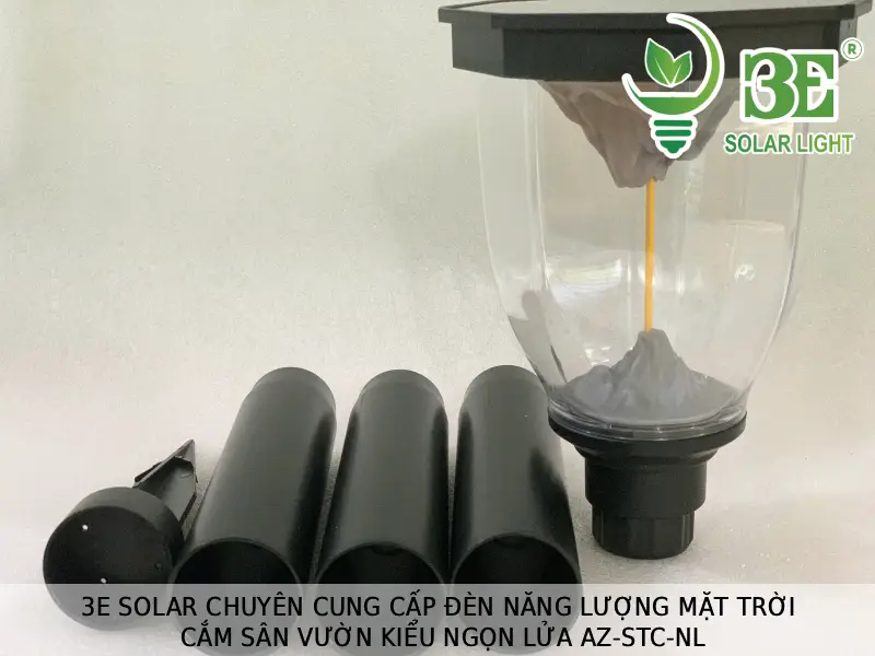 3E SOLAR chuyên cung cấp đèn năng lượng mặt trời cắm sân vườn kiểu ngọn lửa AZ-STC-NL tại 3E SOLAR