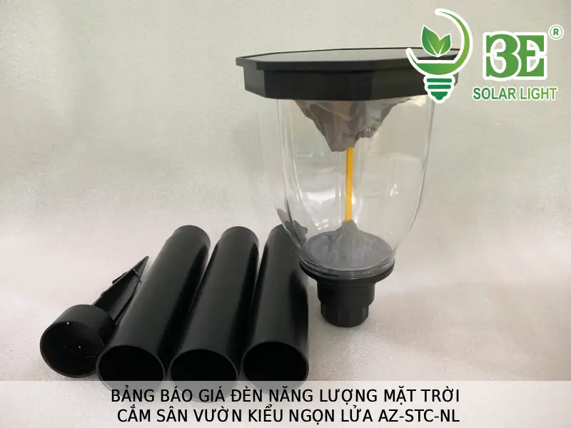 Bảng báo giá đèn năng lượng mặt trời cắm sân vườn kiểu ngọn lửa AZ-STC-NL tại 3E SOLAR
