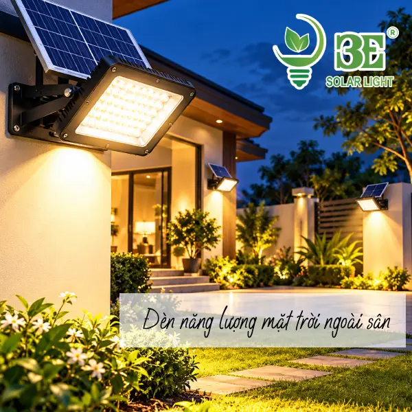 Đèn năng lượng mặt trời ngoài sân