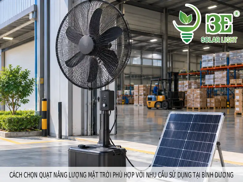 Cách chọn quạt năng lượng mặt trời phù hợp với nhu cầu sử dụng tại Bình Dương
