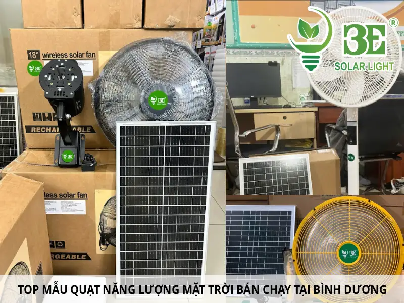 Top mẫu quạt năng lượng mặt trời bán chạy tại Bình Dương